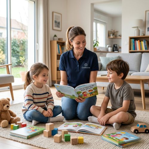 Aide garde enfant domicile